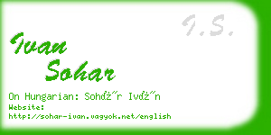 ivan sohar business card